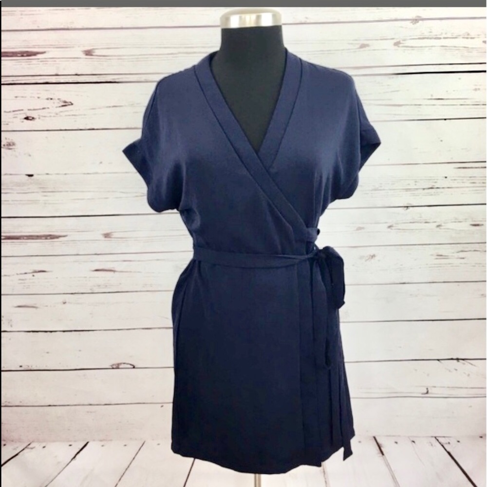 TOBI | Winona Wrap dolman skater navy dress - Picture 2 of 7